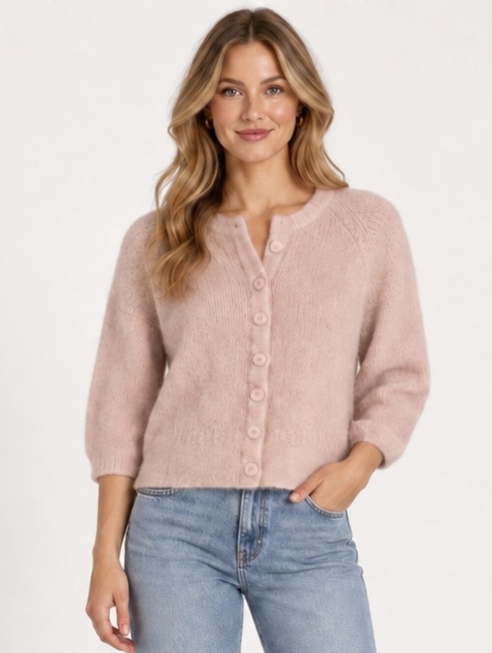 La Maille Sezane Blush Pink Baby Alpaca Quiet Luxury Minimalist Capsule